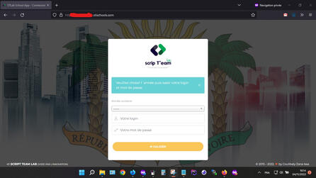ST-iSchool - Page de connexion